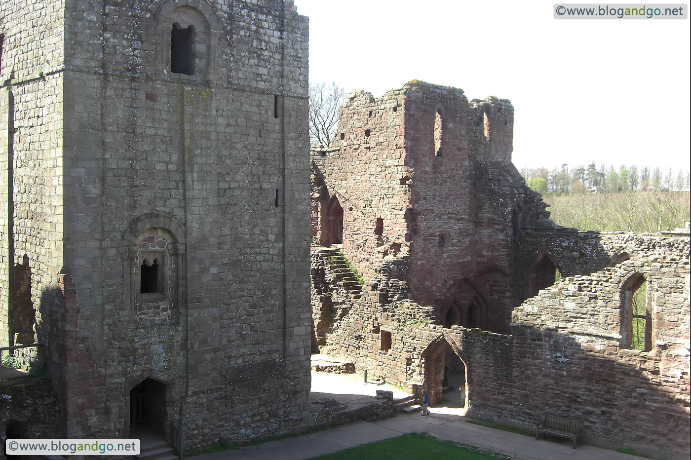 Goodrich - The Goodrich Castle courtyard and keep